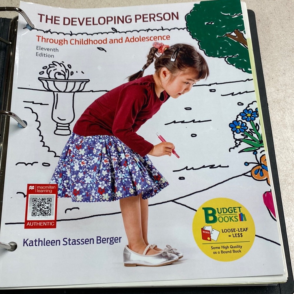 The Developing person, eleventh edition,